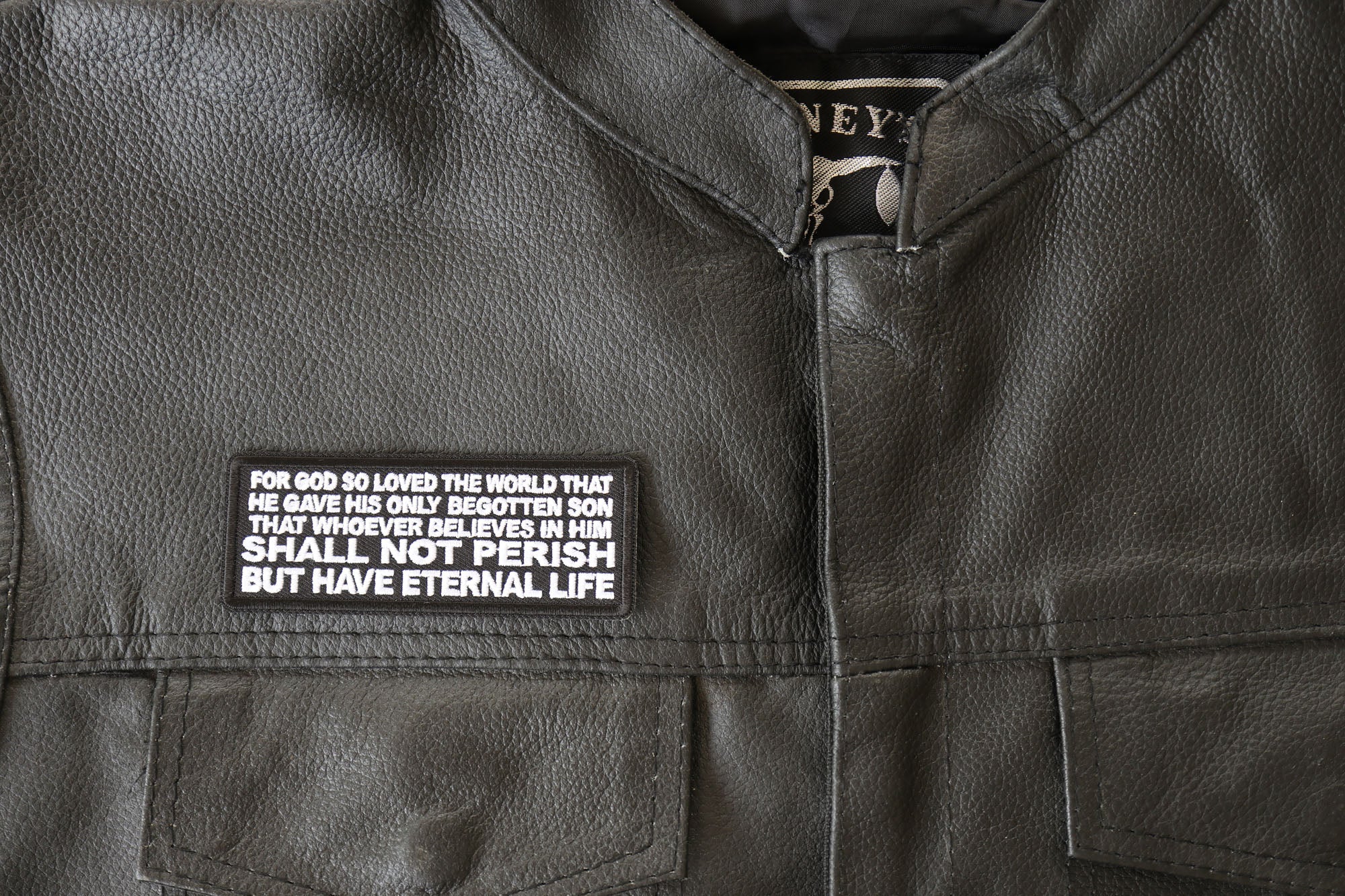 John 3:16 Quote Christian Patch - Perfect for Jackets, Bags, and Gear ( 3 x 2 inches )